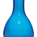 A chinese blue glass bottle vase. 18th-19th century
