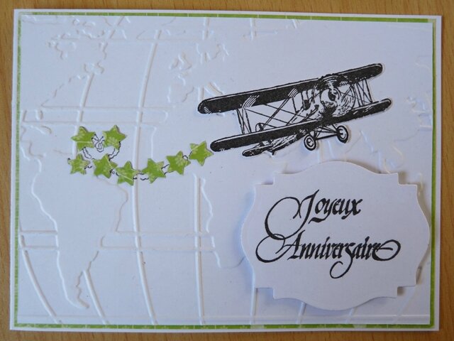 Carte Anniversaire Avion Autour Du Monde L Atelier D Elfenanou