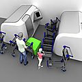 Bagxpress dépose bagages automatique aéroport de paris, les tests sur maquettes en images