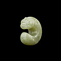 A celadon jade pig-dragon, neolithic period, hongshan culture