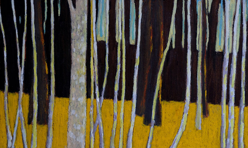 Les deux côtés d'une ombre, mars 2018, pastel à l'huile, 48 x 32 cm
