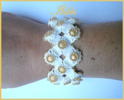bracelet kosmo blanc or 3