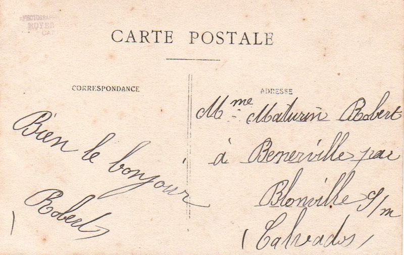 Caen, Quartier Claude Decaen, 1ère batterie du 43e RAC Robert Adrien Tripout corresp