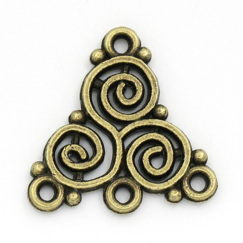 connecteurs spirale bronze 20 x 19 ,5mm