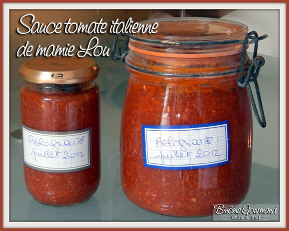 La Sauce Tomate Italienne De Mamie Lou Bolognaise Binome Gourmand