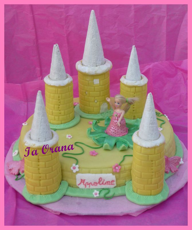 Gâteau château de princesse / Princess castle cake