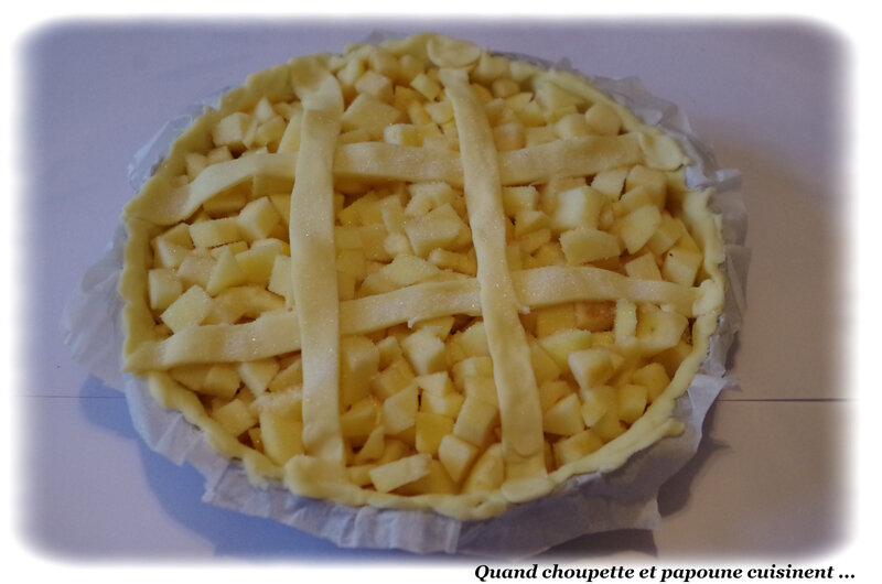tarte aux pommes et crème d'abricot-9263