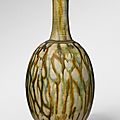 A sancai-glazed pottery, bottle vase, Tang dynasty