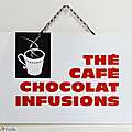 Vintage ... ancienne pancarte the cafe chocolat infusions 