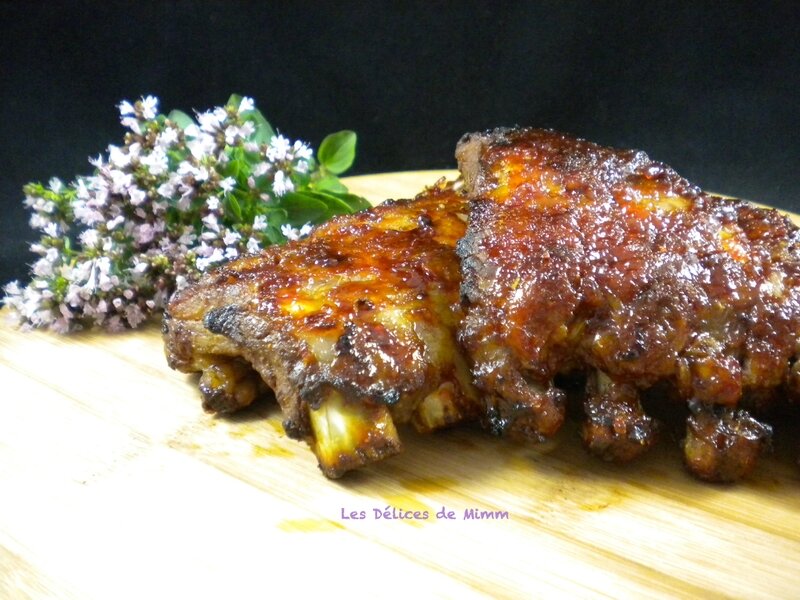 Travers de porc (spare ribs) caramélisé au miel (au four ou au barbecue) 4