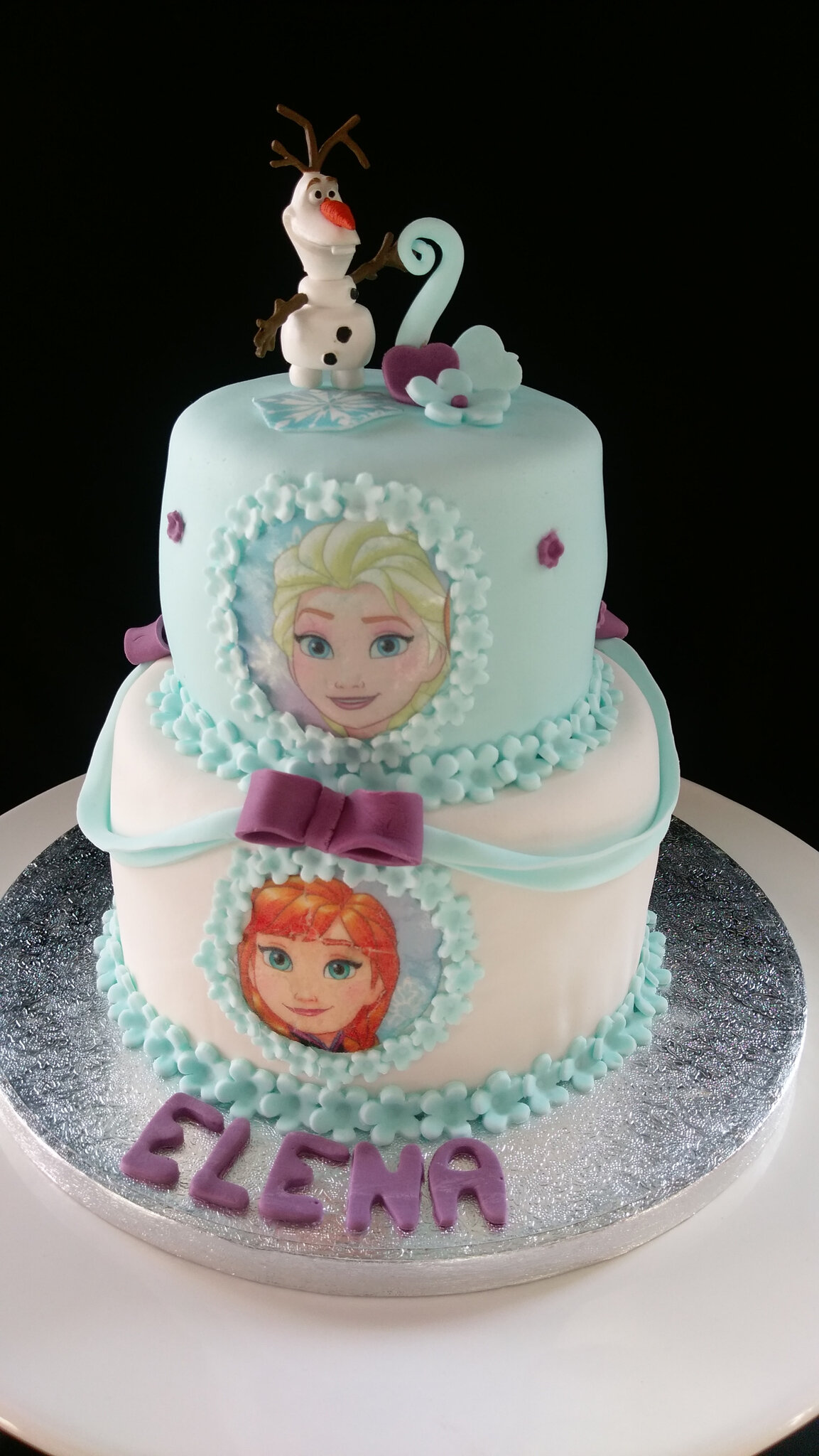 Gâteau anniversaire Reine des neiges : 4 ans Claire – Gourmandelices