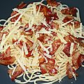 Spaghetti alla carbonara au cantal