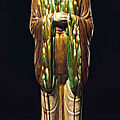 A sancai-glazed pottery figure of an official, Tang dynasty (AD 618-907)