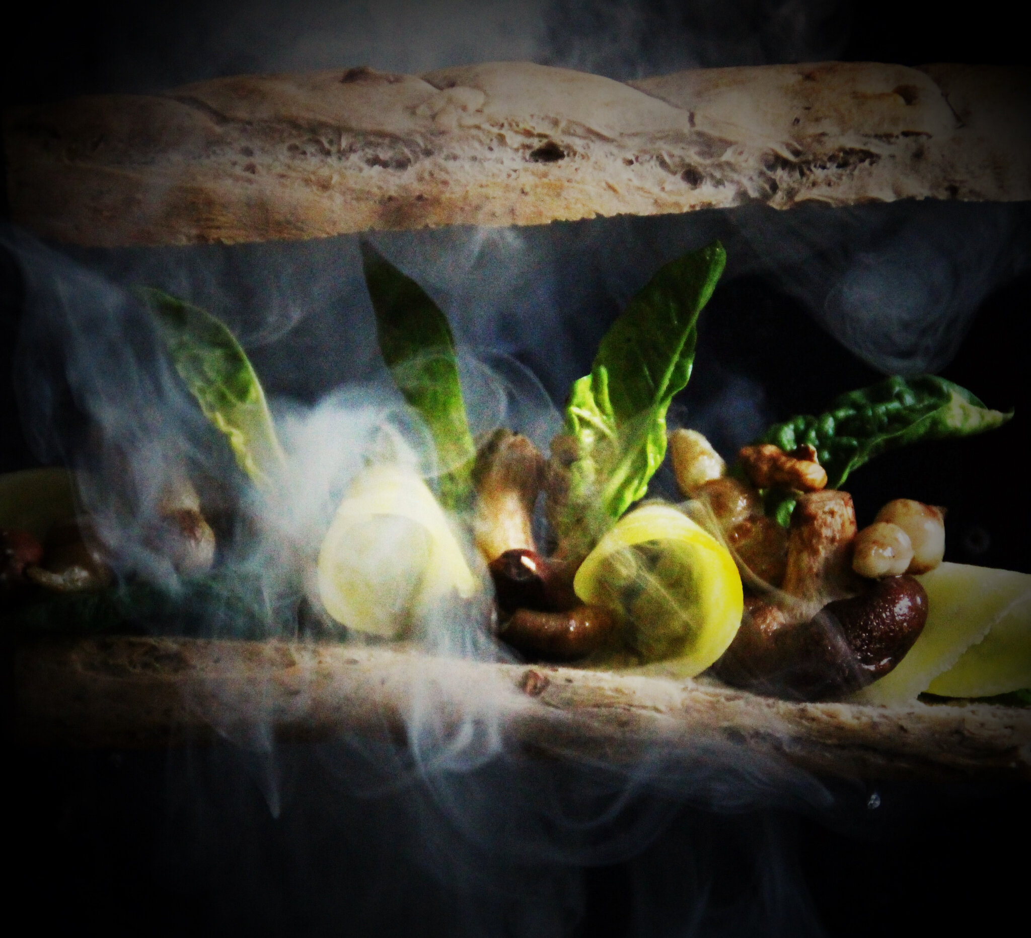 Baguette fumée aux noix et noisettes