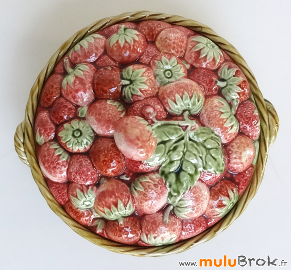 BARBOTINE-Sarreguemines-Corbeille fraises-1-muluBrok-Vintage