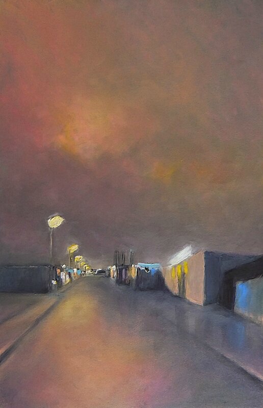 K nowhere 38, nov 2015, pastel à l'huile, 32 x 48 cm