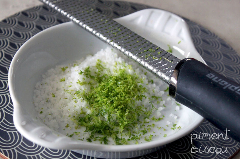 Fleur de sel au citron vert et au combava Piment oiseau
