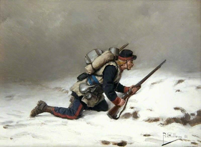 Grolleron, mobile dans la neige 1881