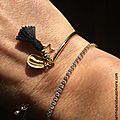 Bracelet Agatha (noir et doré) - 15 €