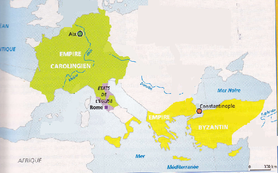 carte du monde méditerranéen au 9e siècle