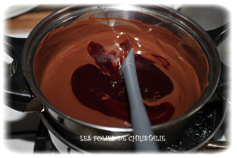 Bûche chocolat framboises 15