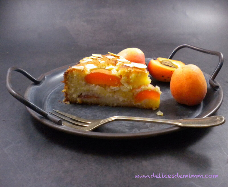 Gâteau fondant aux amandes et aux abricots 2