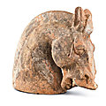 A pottery horse head, han dynasty (206 bc-220 ad)