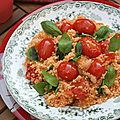 Boulghour aux tomates cerises et basilic