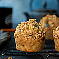 Muffins à la pomme & granola aux épices douces #sanslactose