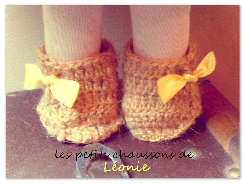 Chaussures crochetées pour poupée