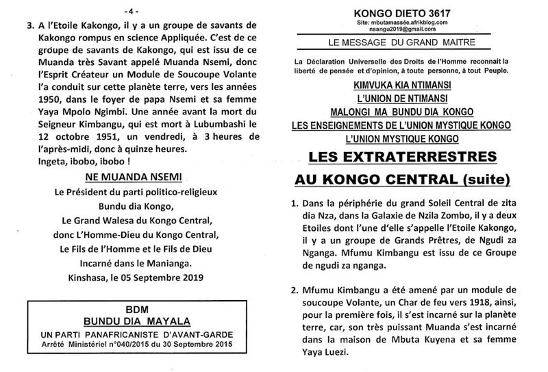 LES EXTRATERRESTRES AU KONGO CENTRAL SUITE a
