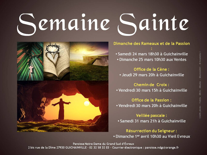 Semaine Sainte 18 La Paroisse Notre Dame Du Grand Sud D Evreux