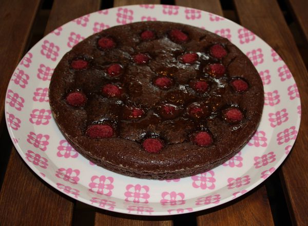 Fondant Au Chocolat Noir Et Framboises Verre Aux Papilles