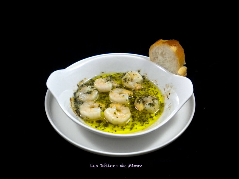 Scampis à l’ail