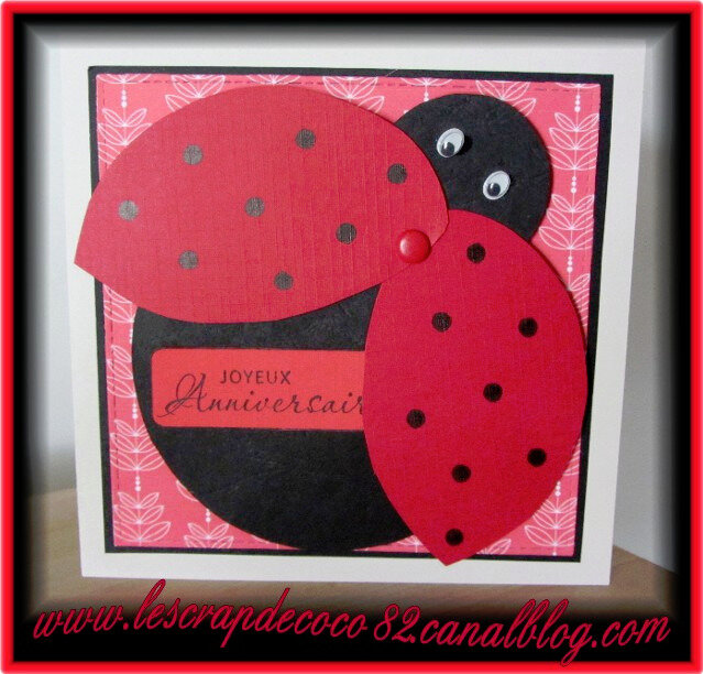 Carte Coccinelle Joyeux Anniversaire Pour Emma Le Scrap De Coco