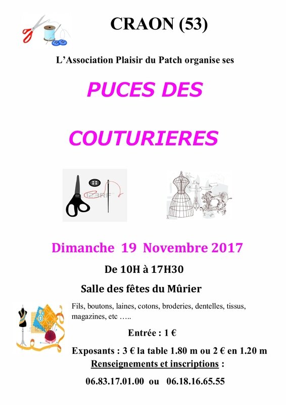 PUCE DES COUTURIERES à Craon 19nov 2017