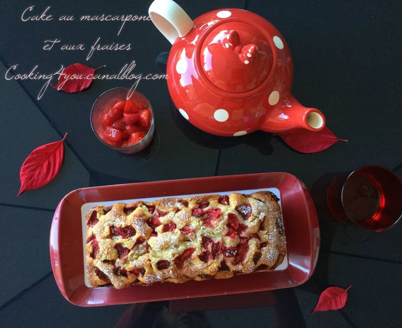 Cake au mascarpone et aux fraises 1