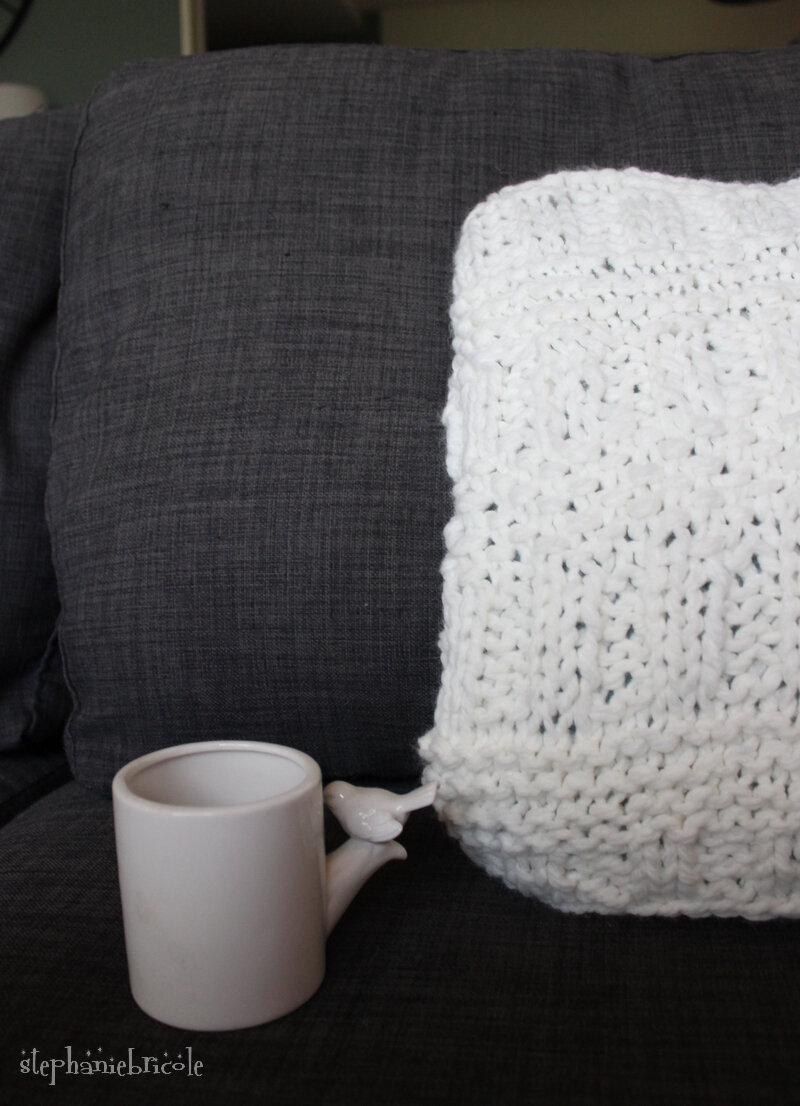 Patron gratuit : tricoter un Plaid en grosses mailles - Marie Claire